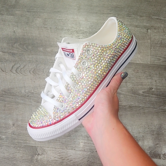 Bling LOW TOP Converse Shoes - Main Image